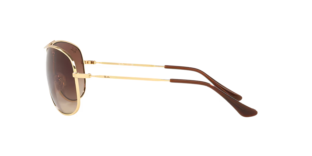 Ray-Ban (Rb3293) sunglasses with Polished Arista Gold Metal frame and Brown Gradient (63-13) lenses