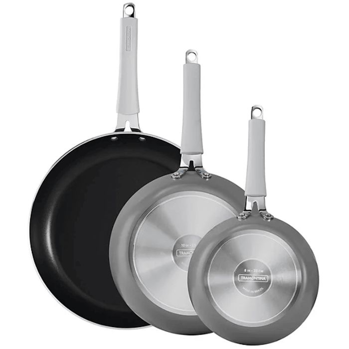 Tramontina 80124/000DS 3-Piece Nonstick Fry Pan Set, Charcoal