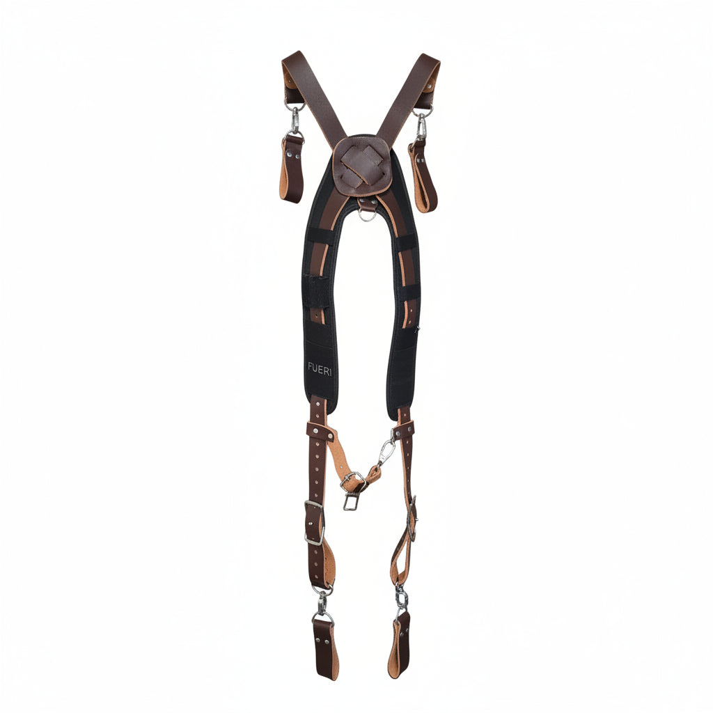 FUERI MAROON COLOR LEATHER TOOL BAG SUSPENDER
