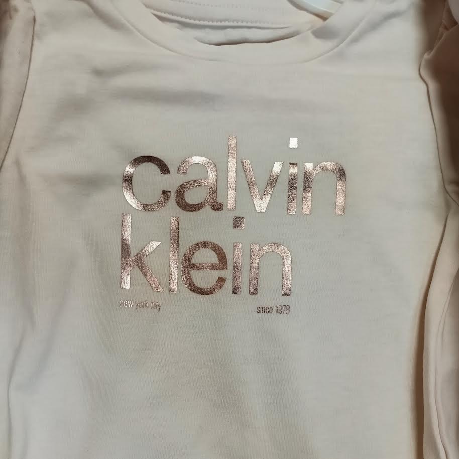 Calvin Klein Girls' 3-Piece Set | Puffer Zip-Up, Long-Sleeve T-Shirt and Leggings | Size 2T