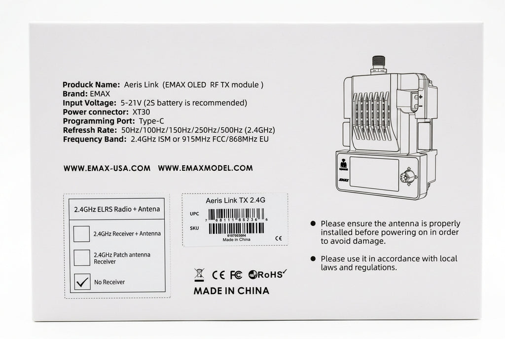 EMAX Aeris Link Full Sized JR Bay Compatible TX Module - ELRS - ExpressLRS 2.4GHz