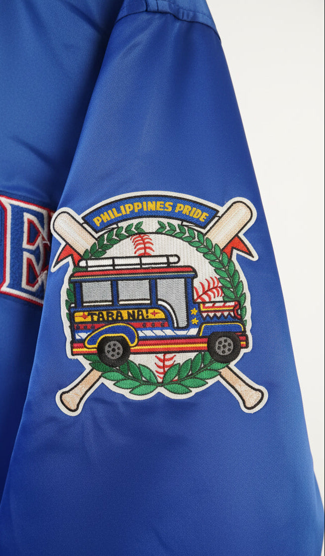 Pro Standard Seattle Mariners Satin Bomber Jacket – Royal Blue Sz L