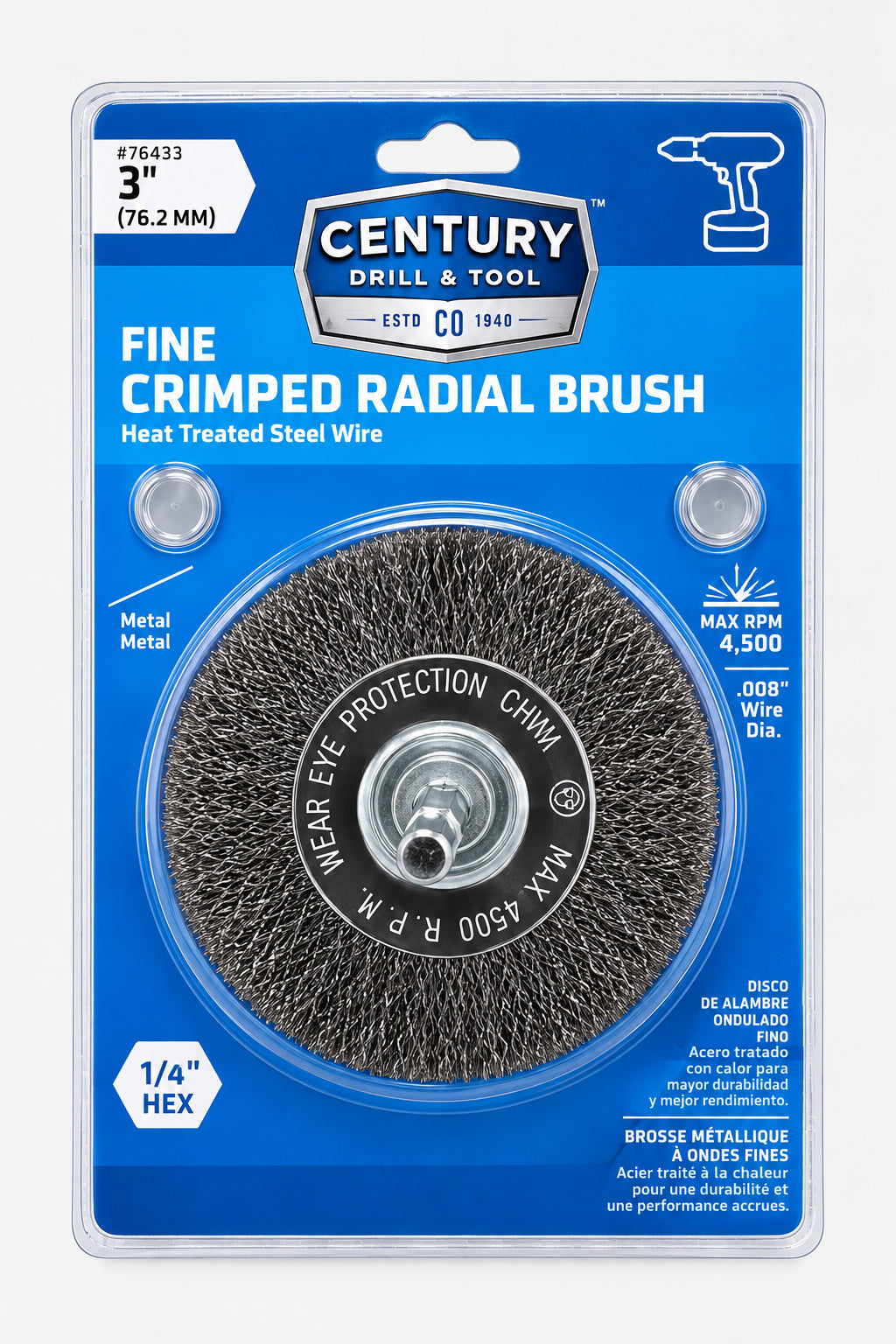 Fine Drill Radial Wire Brush