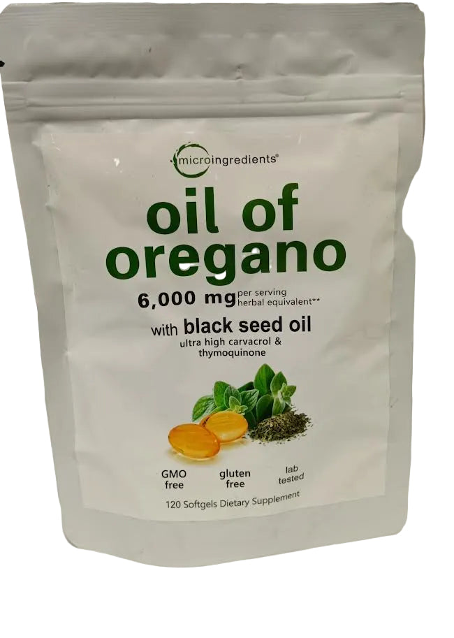 MicroIngredients Oil of Oregano Softgels with Black Seed Oil - 120 count