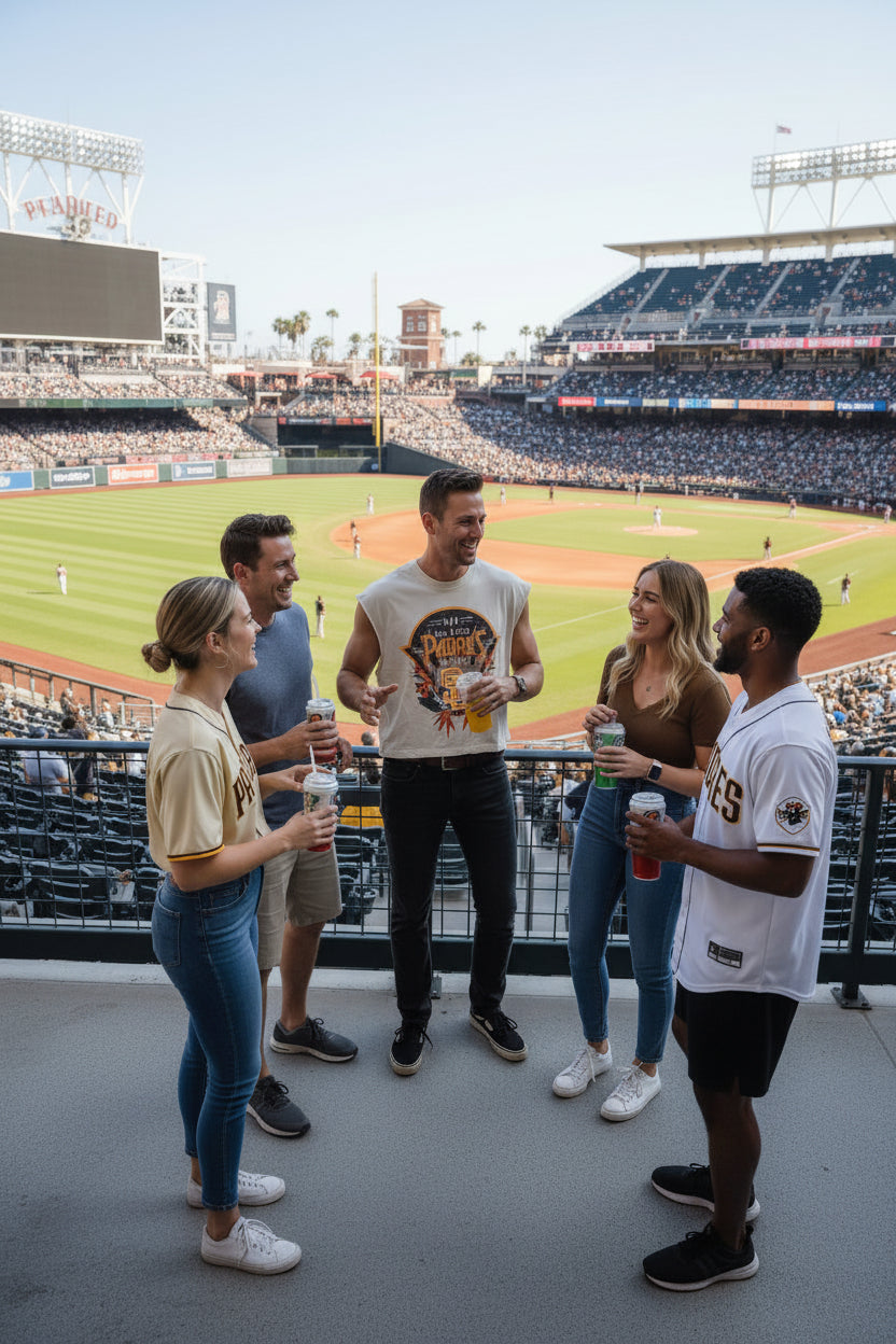 SAN DIEGO PADRES RETRO-VINTAGE GRAPHIC TEE  Men's Large