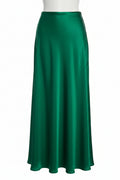 The Tilda A-Line Maxi Slip Skirt by Anthropologie - Dark Green