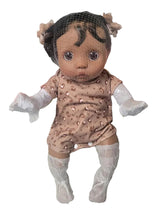 Hand-Rooted Black Curly Hair Brown Eyes Pre-Painted Reborn Doll