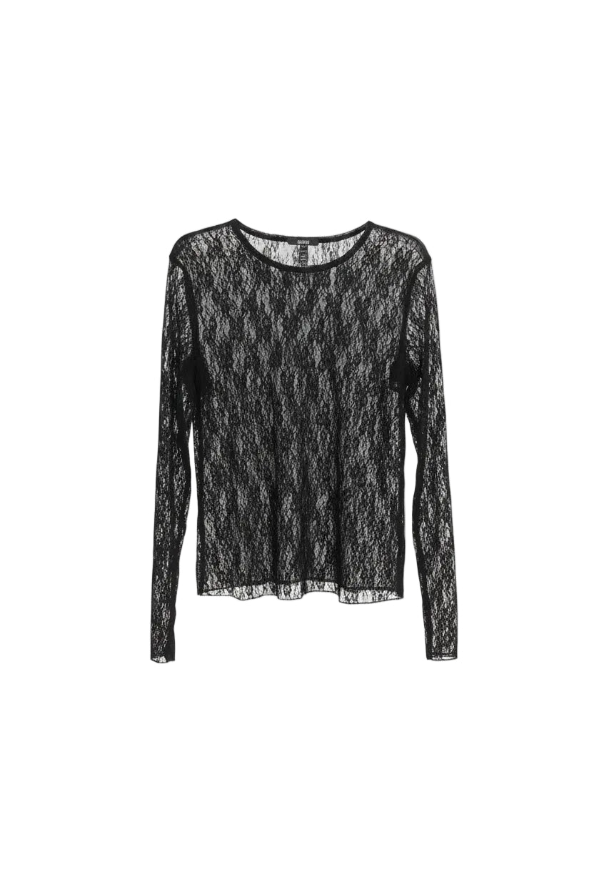 OFEEFAN LONG SLEEVE FLORAL MESH  3XL