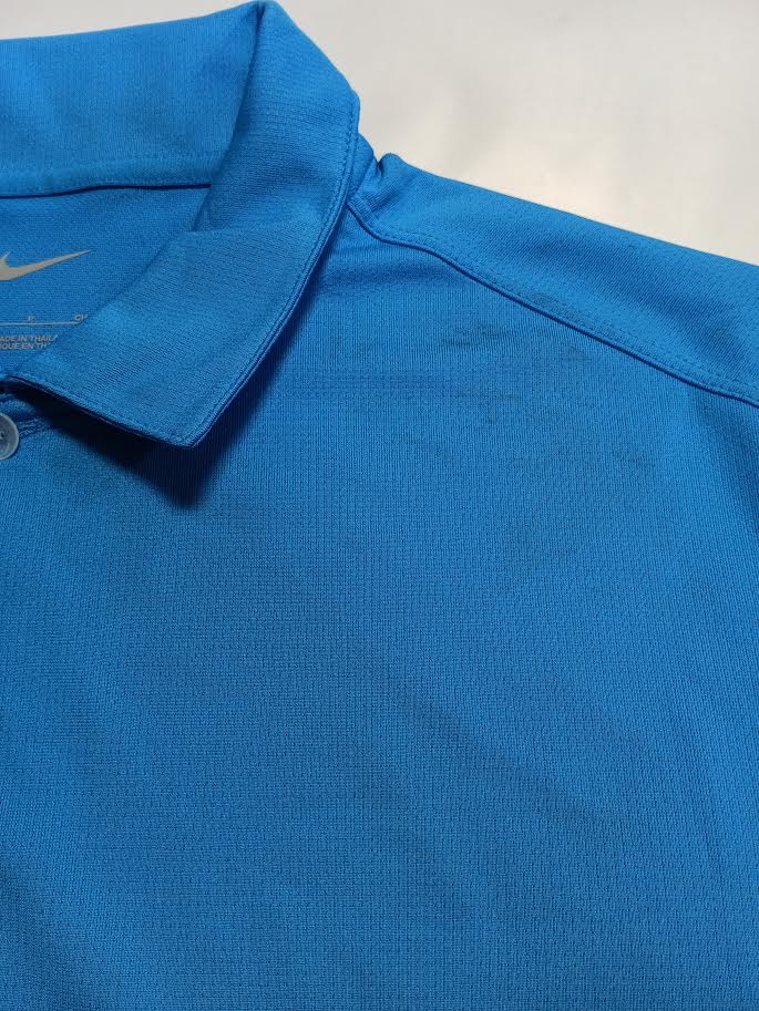 Nike - Men's Dri-FIT Vertical Mesh Polo - Brisk Blue - Small