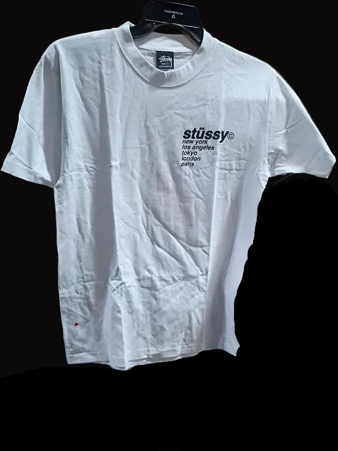 STUSSY STRAWBERRY TEE IN White SIZE Large