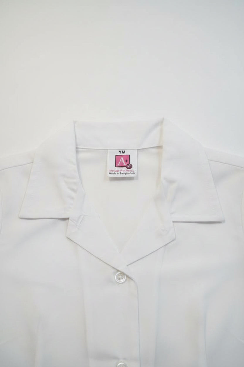Simply the Best - Girls' Long Sleeve Blouse, White - YM