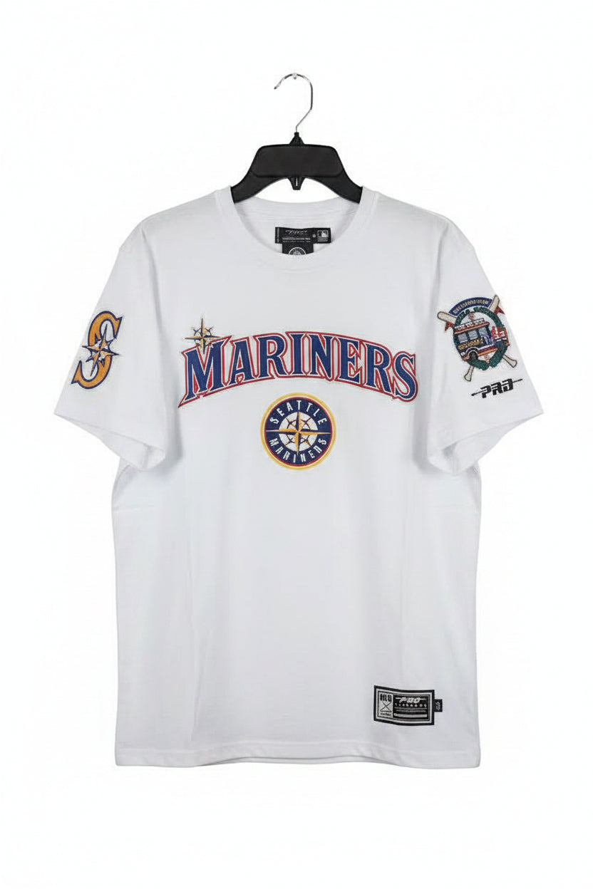 Pro Standard Seattle Mariners "Rebel Athletics" Stacked Logo Boxy Tee - Sz M