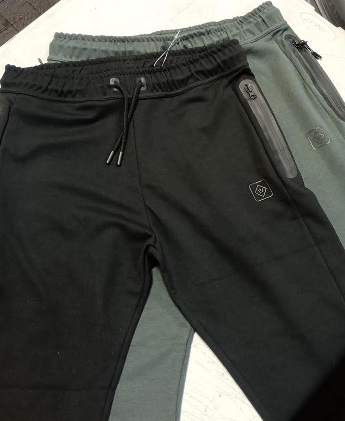 Athletic Cuffed Joggers by Next -(2 Pack) Black/Slate Grey - Size: Med / Regular Length