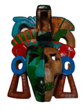 Hand-Carved Cedar Wood Mayan Duality Mask – Life & Death in Art - 10 " x 12"