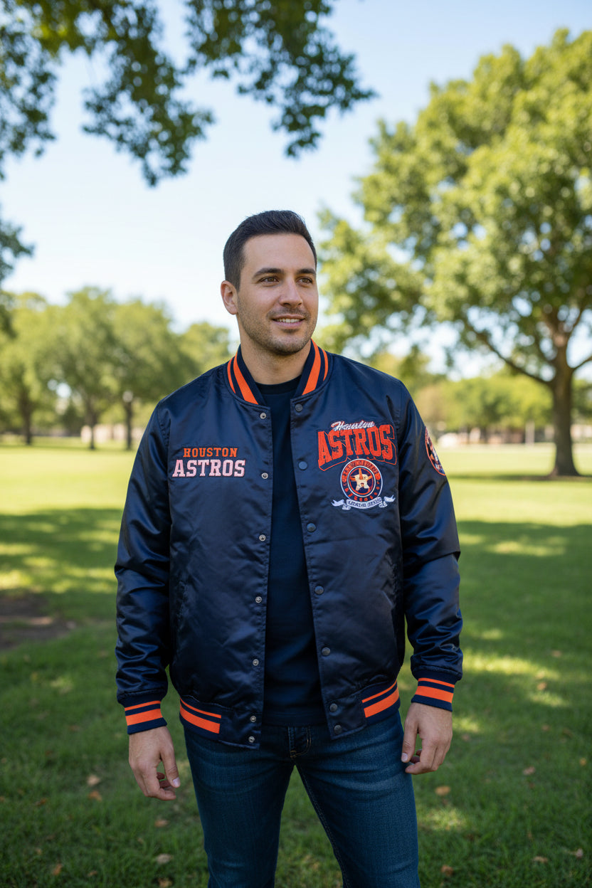 Pro Standard Houston Astros Retro Classic Light Weight Satin Jacket  Large