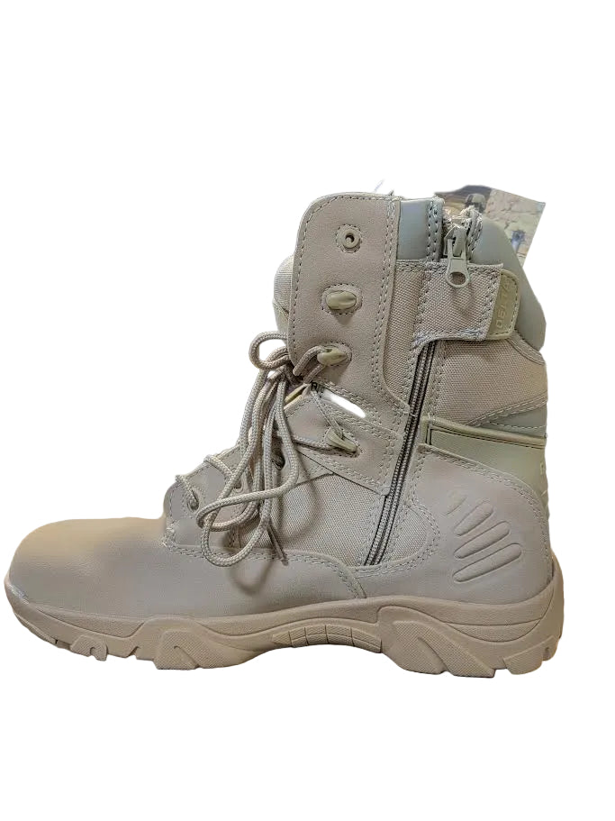 Men Tactical Boots, High-Tops Waterproof Delta Combat Shoes Outdoor Jungle Desert Camouflage Military Boots, Beige Size: 12