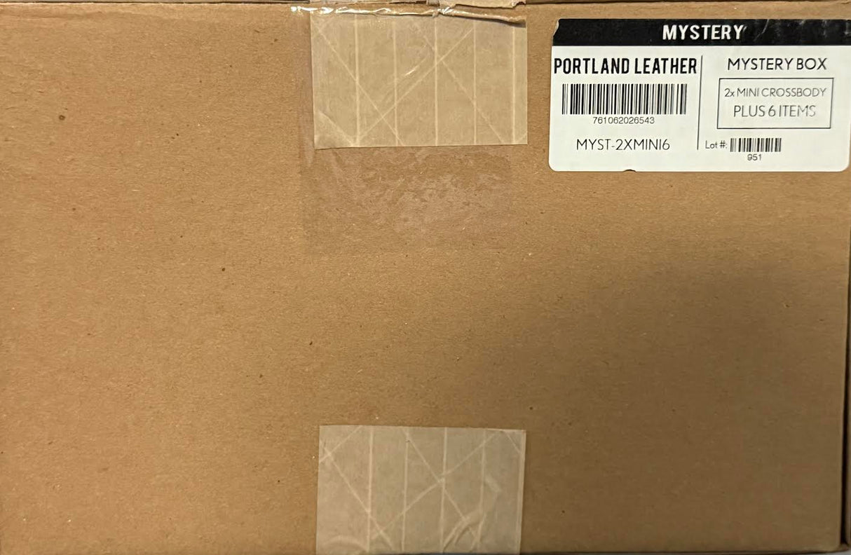 Portland Leather Mini Crossbody Mystery Box (2 Mini Crossbody Totes+ 6 items)