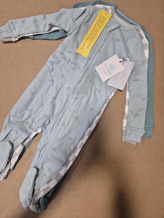 Cloud Island- Boys Sleepers- 18 Month- Pack of 3