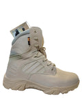 Men Tactical Boots, High-Tops Waterproof Delta Combat Shoes Outdoor Jungle Desert Camouflage Military Boots, Beige Size: 12