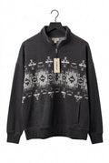 ARIAT Women's Fern 1/2 Zip Sweatshirt Black Acid Wash Size Medium