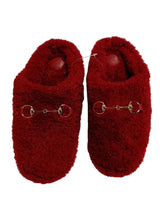 Sherpa Fleece Bit Scuff Slippers by Maeve - Burgundy - Small (Women's 6-7) *See note in description