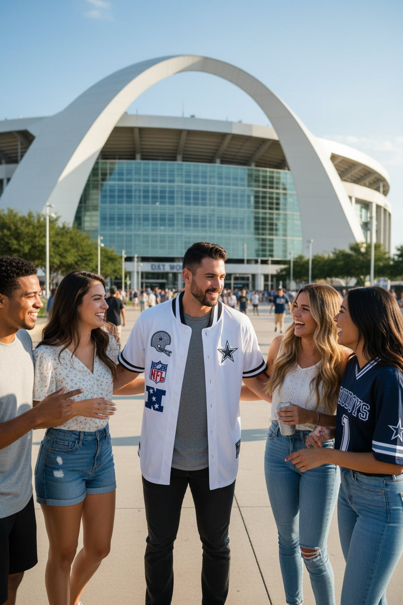 Dallas Cowboys Day One Logo Full-Button Jersey Men's Large