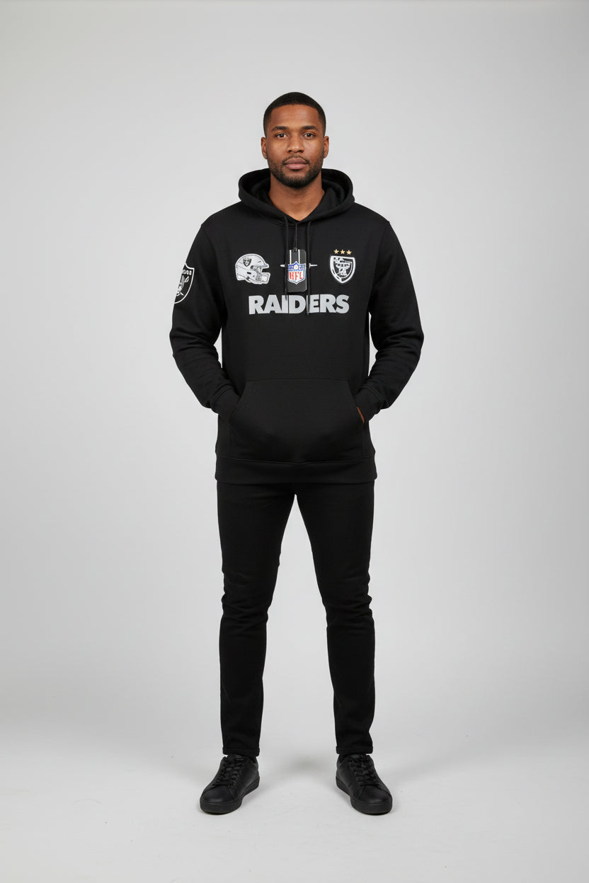 Las Vegas Raiders Pullover Hoodie - Black  Large