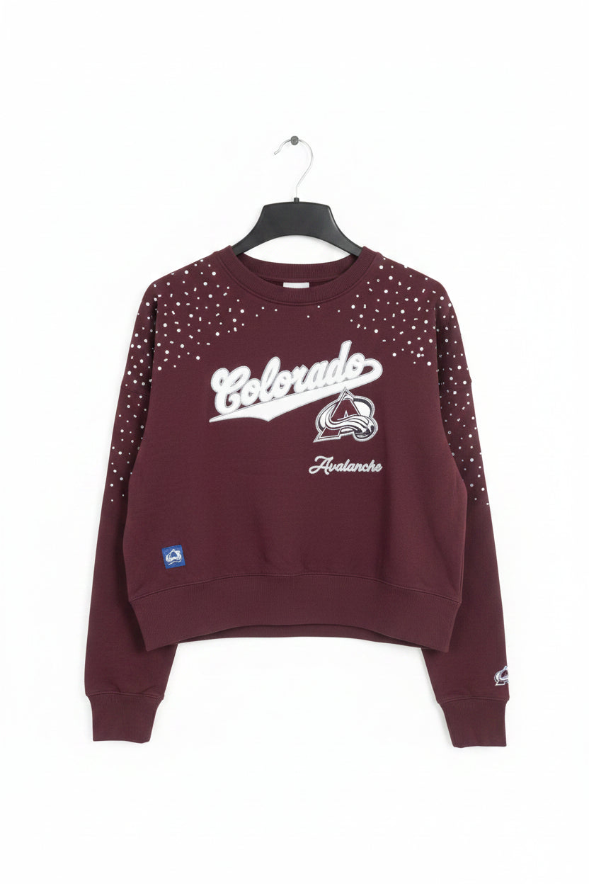 Colorado Avalanche Women's Cropped Sweat Shirt  Medium