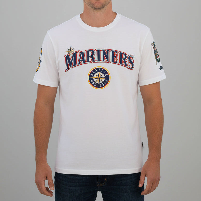 Pro Standard Seattle Mariners "Rebel Athletics" Stacked Logo Boxy Tee - Sz M