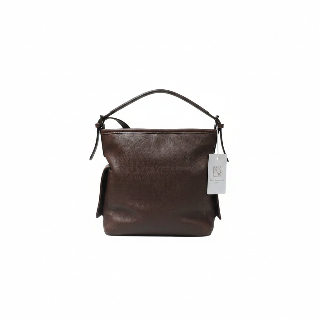 PRETTY  PERSUASION MICRO FIBER LEATHER BUENO SHOULDER BAG  (CHOCOLATE)
