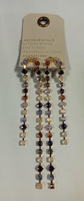 Anthropologie Baubles Bijoux Multicolor Gemstone Drop Earrings – Gold Tone