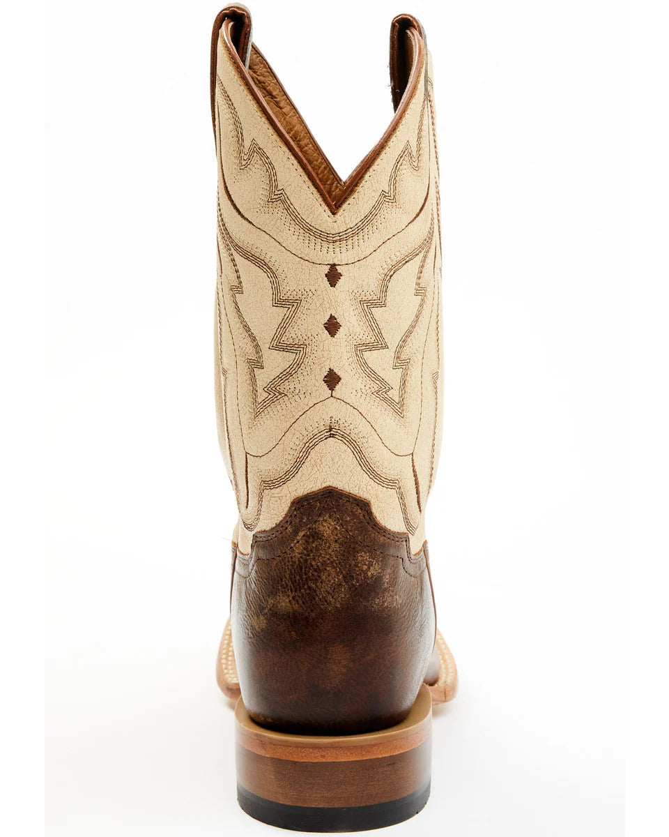 Cody James Men's Bone Western Boots - Broad Square Toe - Ivory - Size 10D