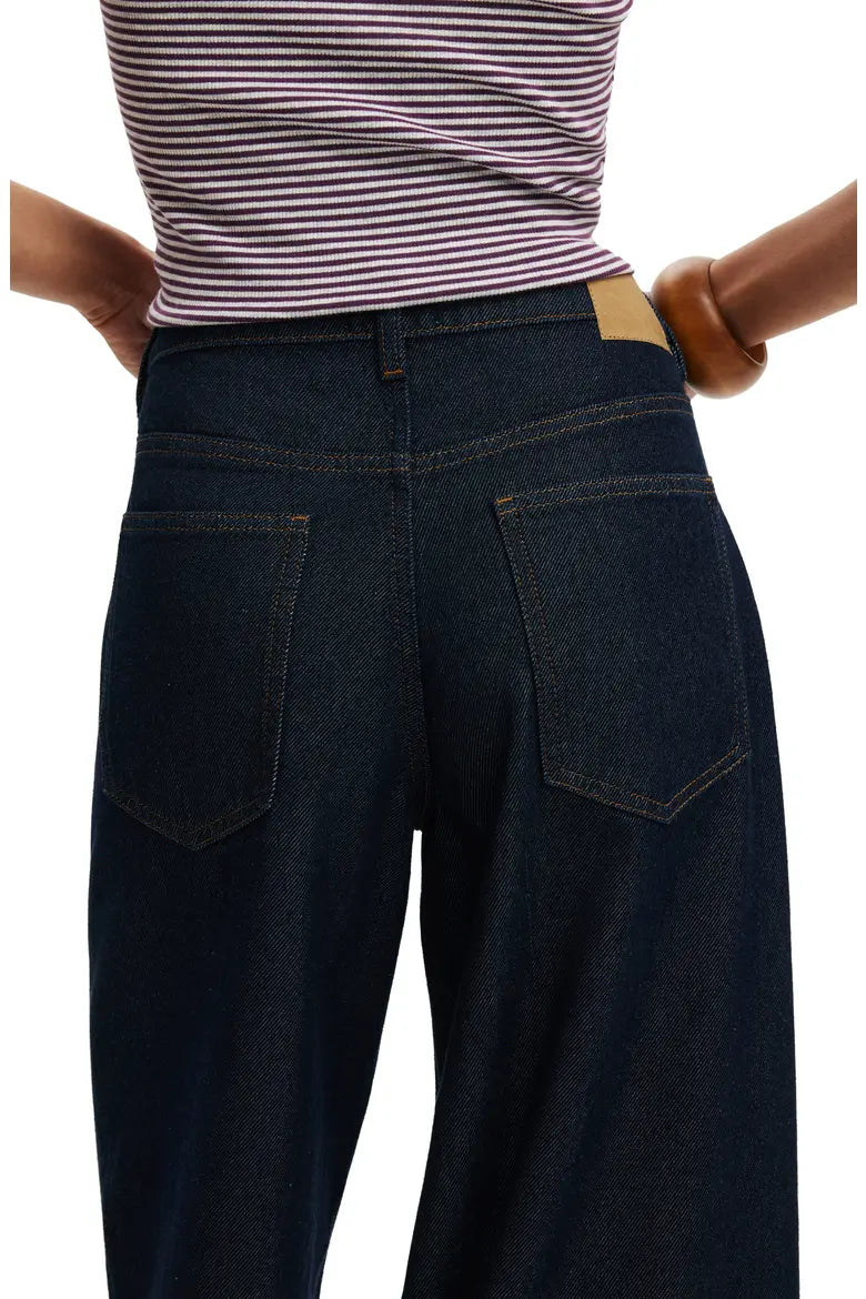 Cotton On Women's High Waist Wide Leg Jeans - Aries Blue - Size 30 (US Size 8)