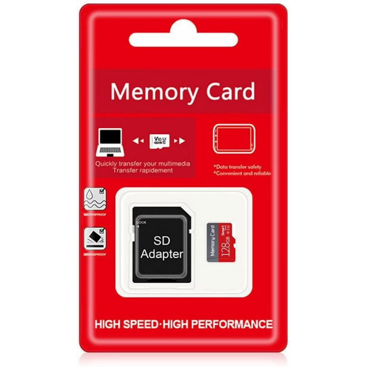 1 Pack TF Card 128GB with Adapter