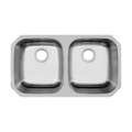 32-Inch 50/50 Double-Bowl Stainless Steel Undermount Kitchen Sink, 18-Gauge