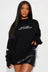Only God Can Judge Crosses Long Sleeve Tee by Fashion Nova - Black - Size 2XL