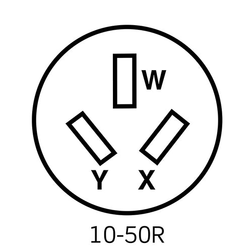 Leviton 50 Amp Thermoplastic Power Single Outlet/Receptacle - Black (5050)