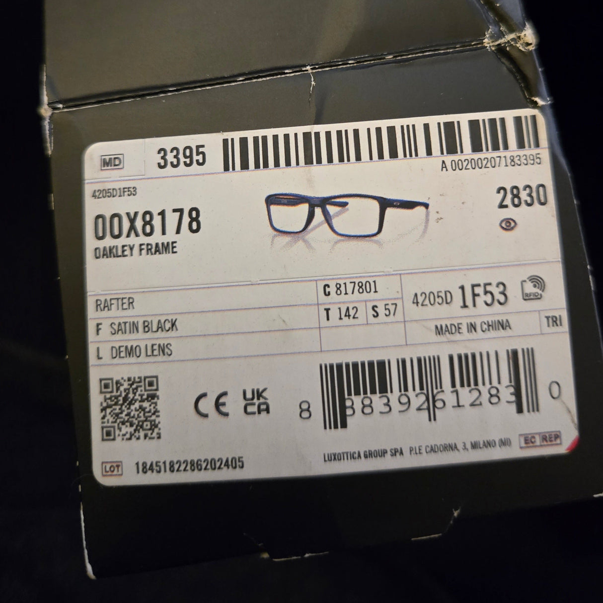 Oakley OX8178 RAFTER Frames Matte Black