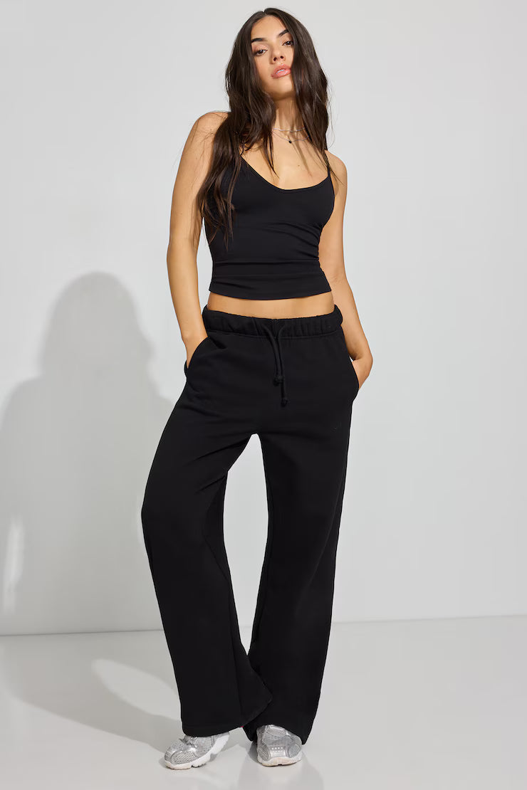 Garage Women's Ultra Fleece Straight Leg Sweatpants - Jet Black
