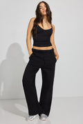 Garage Women's Ultra Fleece Straight Leg Sweatpants - Jet Black