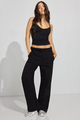 Garage Women's Ultra Fleece Straight Leg Sweatpants - Jet Black