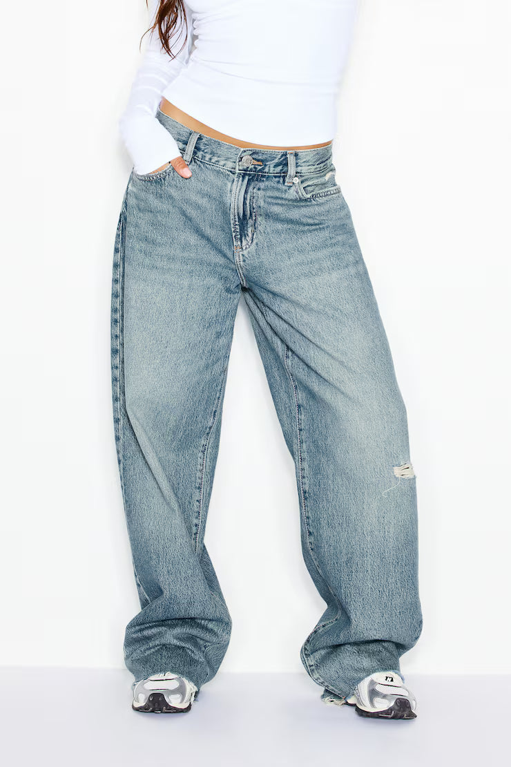Garage Denim Low Rise Baggy Jeans Size 01/25