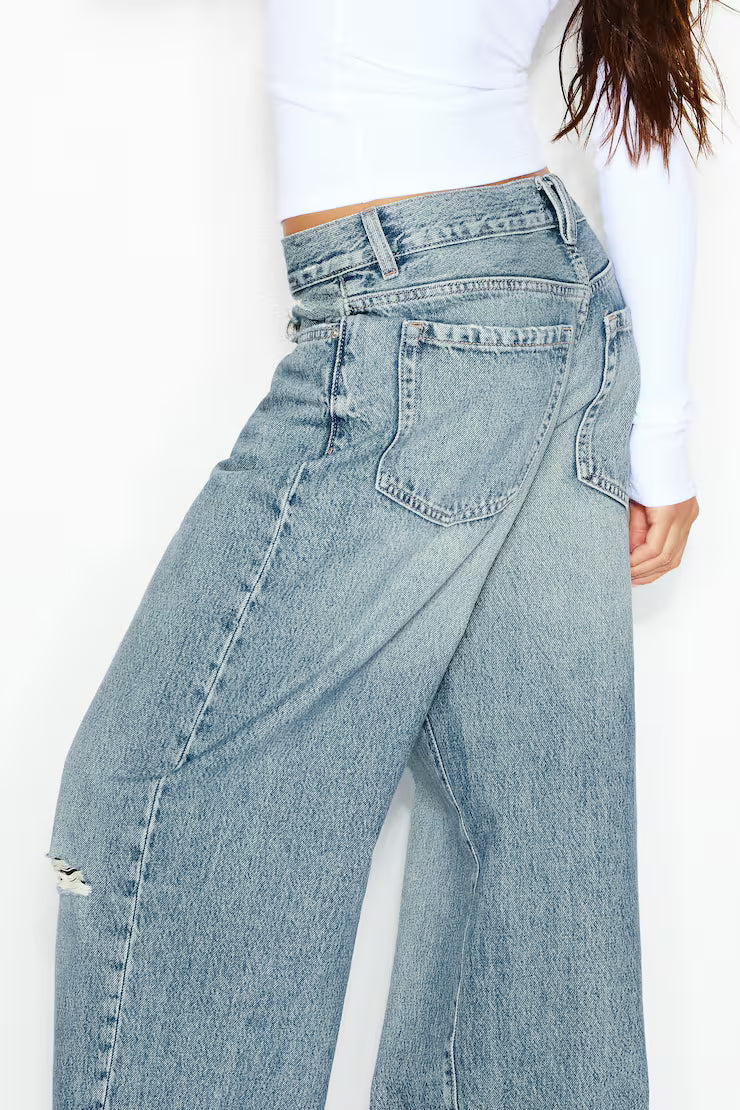 Garage Denim Low Rise Baggy Jeans Size 01/25