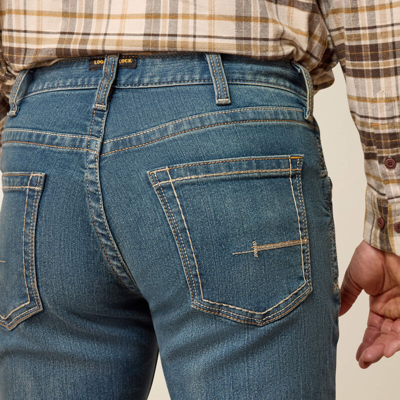ARIAT Rebar M5 Straight DuraStretch Edge Stackable Straight Leg Jean, 38x36