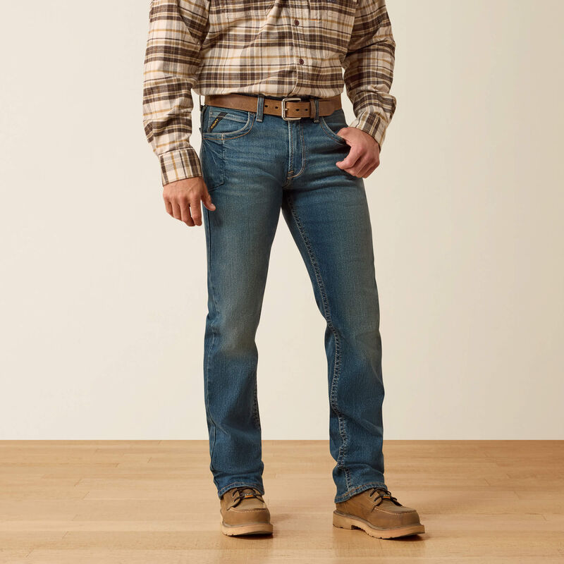 ARIAT Rebar M5 Straight DuraStretch Edge Stackable Straight Leg Jean, 38x36