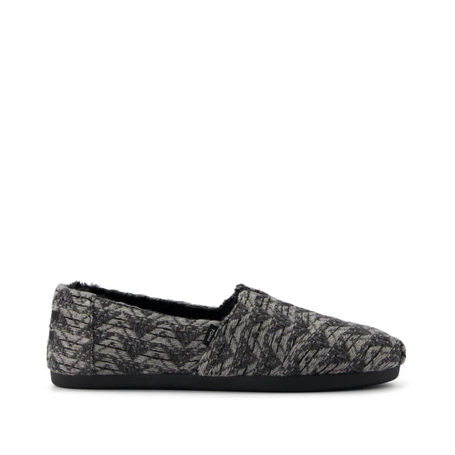 Toms W Alpargata Cloudbound Black Cozy Global Woven Shoe - 12