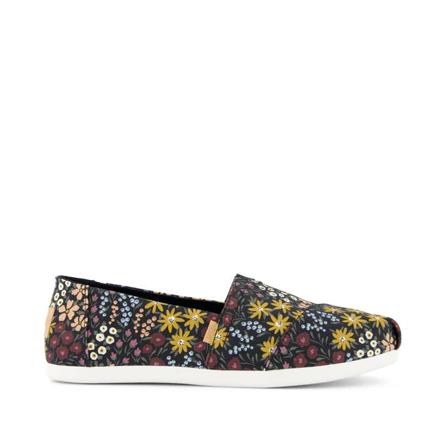 Toms W Alpargata Cloudbound Black Wildflowers Shoe - 10