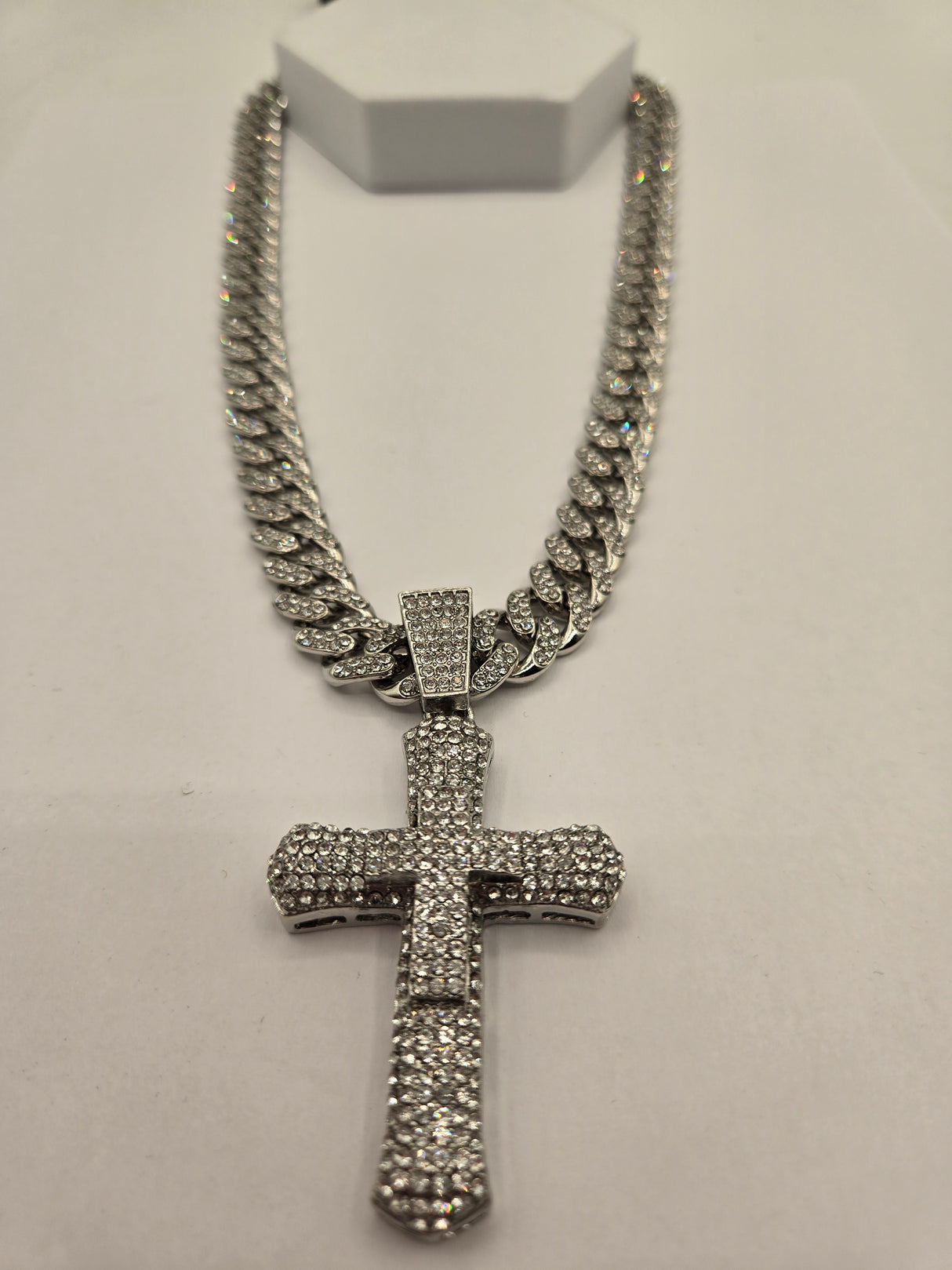 Jewelry Essentials Silver Cross Chain