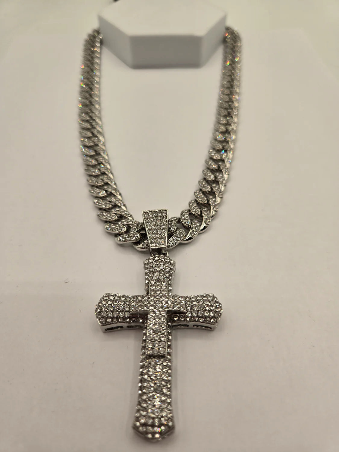 Jewelry Essentials Silver Cross Chain