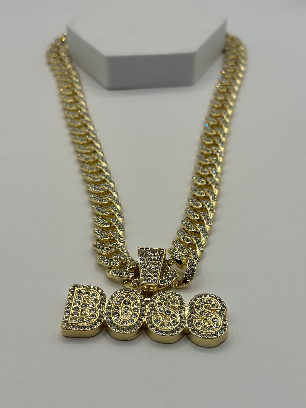 Jewelry Essentials Men's Gold Boss Chain